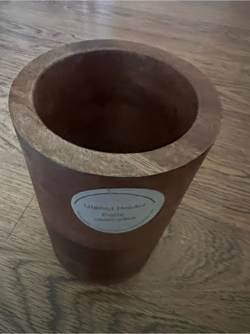 Wooden Utensil Holder brown mid century modern classic vintage rustic decor chic